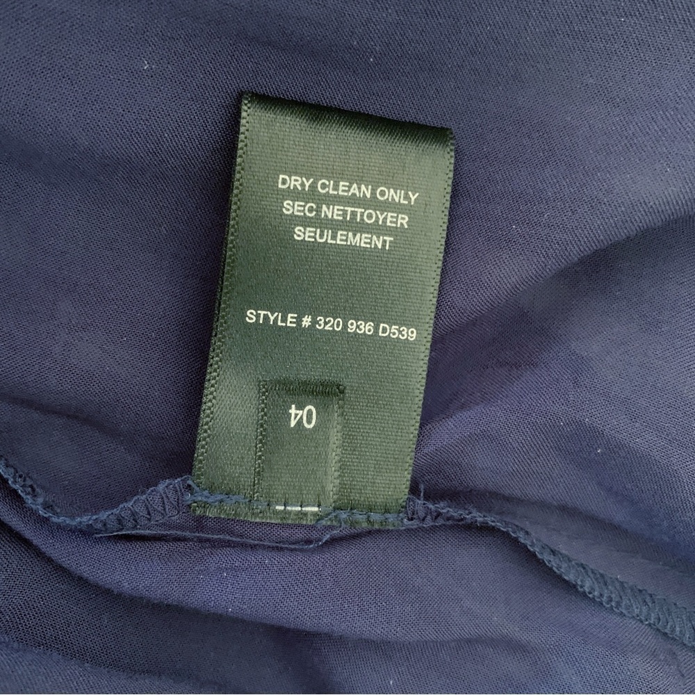 Rebecca Taylor Blue Ikat Silk Dress Sz 4 - Picture 9 of 10